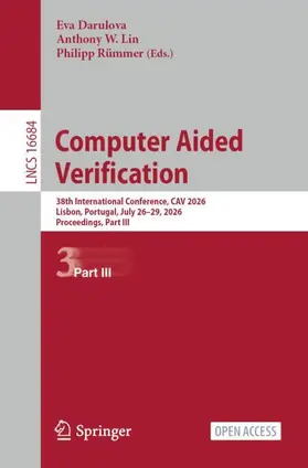 Darulova / Lin / Rümmer |  Computer Aided Verification | Buch |  Sack Fachmedien