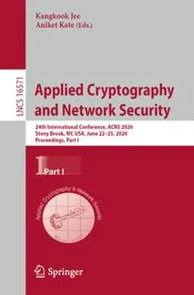 Jee / Kate |  Applied Cryptography and Network Security | eBook | Sack Fachmedien