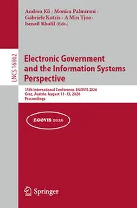 Kö / Palmirani / Kotsis |  Electronic Government and the Information Systems Perspective | eBook | Sack Fachmedien