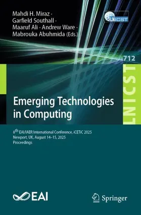 Miraz / Southall / Ali |  Emerging Technologies in Computing | Buch |  Sack Fachmedien