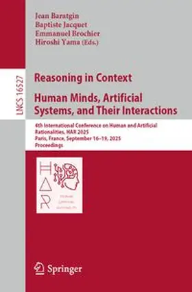 Baratgin / Jacquet / Brochier |  Reasoning in Context. Human Minds, Artificial Systems, and Their Interactions | Buch |  Sack Fachmedien