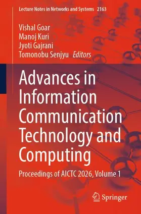 Goar / Kuri / Gajrani |  Advances in Information Communication Technology and Computing | Buch |  Sack Fachmedien