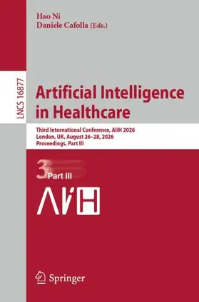Ni / Cafolla |  Artificial Intelligence in Healthcare | Buch |  Sack Fachmedien