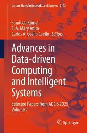 Kumar / Mary Anita / Coello |  Advances in Data-driven Computing and Intelligent Systems | Buch |  Sack Fachmedien