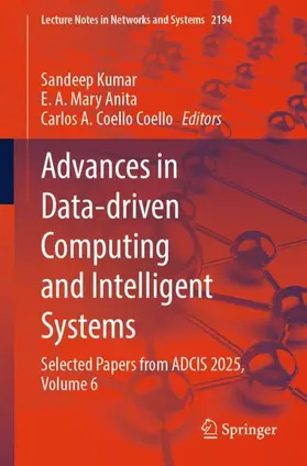 Kumar / Mary Anita / Coello |  Advances in Data-driven Computing and Intelligent Systems | Buch |  Sack Fachmedien