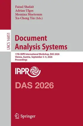 Shafait / Ulges / Moetesum |  Document Analysis Systems | Buch |  Sack Fachmedien