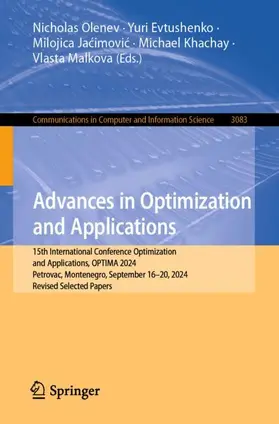 Olenev / Evtushenko / Jacimovic |  Advances in Optimization and Applications | Buch |  Sack Fachmedien