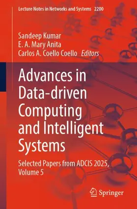 Kumar / Mary Anita / Coello |  Advances in Data-driven Computing and Intelligent Systems | Buch |  Sack Fachmedien