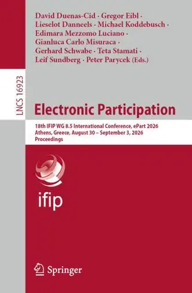 Duenas-Cid / Eibl / Danneels |  Electronic Participation | Buch |  Sack Fachmedien