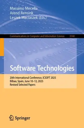 Mecella / Rensink / Maciaszek |  Software Technologies | Buch |  Sack Fachmedien
