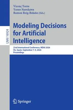 Torra / Narukawa / Reig-Bolaño |  Modeling Decisions for Artificial Intelligence | eBook | Sack Fachmedien