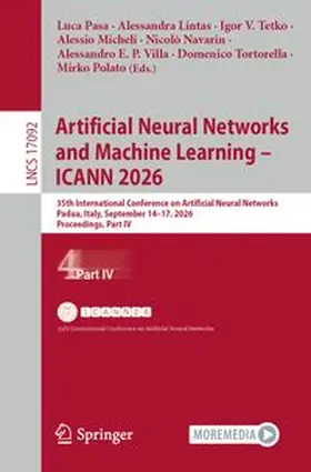 Pasa / Lintas / Tetko |  Artificial Neural Networks and Machine Learning – ICANN 2026 | eBook | Sack Fachmedien