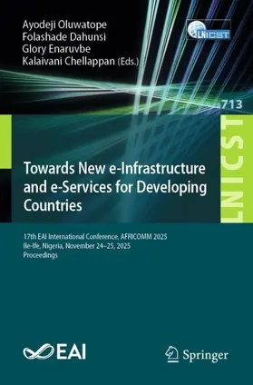 Oluwatope / Dahunsi / Enaruvbe | Towards New e-Infrastructure and e-Services for Developing Countries | Buch | 978-3-032-38681-6 | www.sack.de