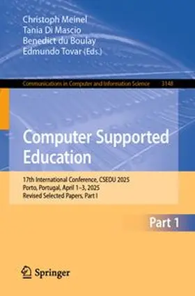 Meinel / Di Mascio / du Boulay |  Computer Supported Education | eBook | Sack Fachmedien