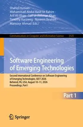 Hussain / Abdul Basit Ur Rahim / Khan | Software Engineering of Emerging Technologies | E-Book | www.sack.de