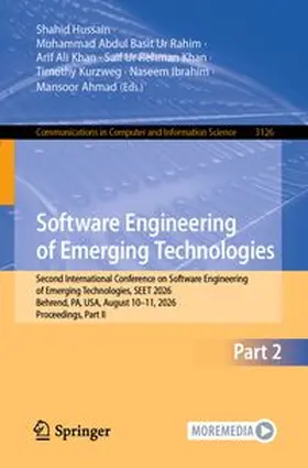 Hussain / Abdul Basit Ur Rahim / Khan | Software Engineering of Emerging Technologies | E-Book | www.sack.de