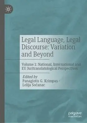 Krimpas / Socanac |  Legal Language, Legal Discourse: Variation and Beyond | Buch |  Sack Fachmedien