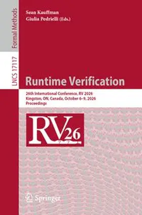 Kauffman / Pedrielli | Runtime Verification | E-Book | www.sack.de