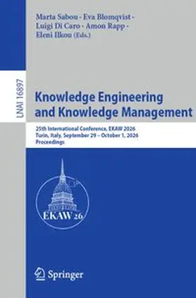 Sabou / Blomqvist / Di Caro |  Knowledge Engineering and Knowledge Management | eBook | Sack Fachmedien