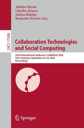 Miyata / Alvarez / Baloian |  Collaboration Technologies and Social Computing | Buch |  Sack Fachmedien