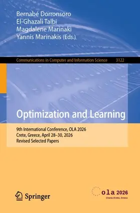 Dorronsoro / Talbi / Marinaki |  Optimization and Learning | Buch |  Sack Fachmedien