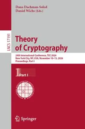 Dachman-Soled / Wichs |  Theory of Cryptography | Buch |  Sack Fachmedien