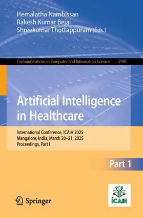 Nambissan / Bejai / Thottappuram |  Artificial Intelligence in Healthcare | Buch |  Sack Fachmedien