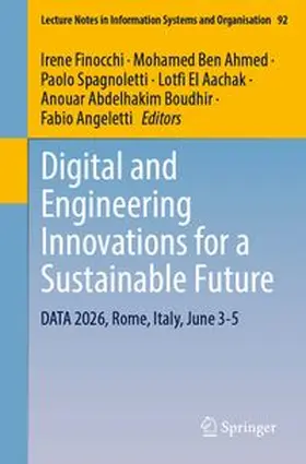 Finocchi / Ben Ahmed / Spagnoletti |  Digital and Engineering Innovations for a Sustainable Future | Buch |  Sack Fachmedien