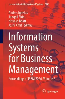 Iglesias / Shin / Bhatt |  Information Systems for Business Management | Buch |  Sack Fachmedien