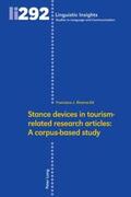 Álvarez-Gil |  Stance devices in tourism-related research articles: A corpus-based study | Buch |  Sack Fachmedien