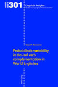 Romasanta |  Probabilistic variability in clausal verb complementation in World Englishes | Buch |  Sack Fachmedien