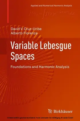 Cruz-Uribe / Fiorenza | Variable Lebesgue Spaces | E-Book | sack.de