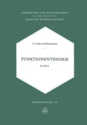 Carathéodory |  Funktionentheorie I | eBook | Sack Fachmedien