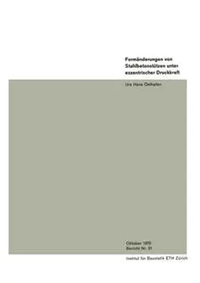 Oelhafen |  Formänderungen von Stahlbetonstützen unter exzentrischer Druckkraft | eBook | Sack Fachmedien
