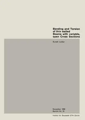 Lonkar |  Bending and Torsion of thin walled Beams with variable, open Cross Sections | eBook | Sack Fachmedien