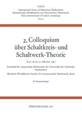 Dörr / Peschl / Unger |  2. Colloquium Über Schaltkreis- und Schaltwerk-Theorie | eBook | Sack Fachmedien