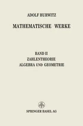 Hurwitz |  Mathematische Werke | eBook | Sack Fachmedien