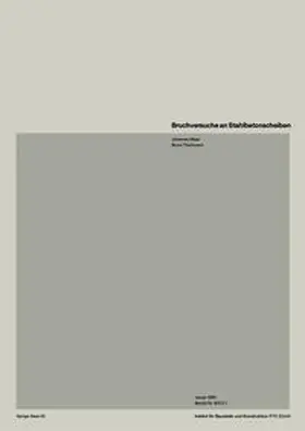 MAIER / THÜRLIMANN |  Bruchversuche an Stahlbetonscheiben | eBook | Sack Fachmedien