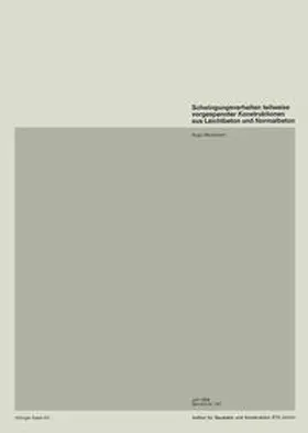Bachmann |  Schwingungsverhalten teilweise vorgespannter Konstruktionen aus Leichtbeton und Normalbeton | eBook | Sack Fachmedien