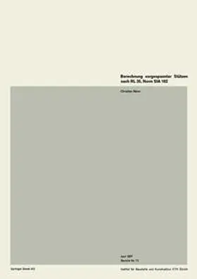 Menn |  Berechnung vorgespannter Stützen nach RL 35, Norm SIA 162 | eBook | Sack Fachmedien