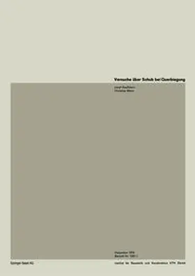 KAUFMANN / MENN | Versuche über Schub und Querbiegung | E-Book | www.sack.de