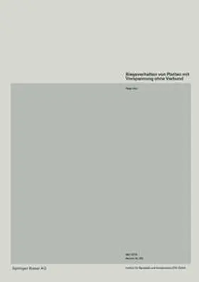 Ritz |  Biegeverhalten von Platten mit Vorspannung ohne Verbund | eBook | Sack Fachmedien