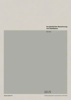 Marti | Zur plastischen Berechnung von Stahlbeton | E-Book | www.sack.de