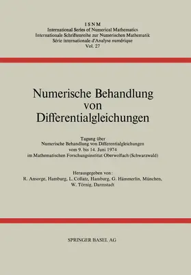 Ansorge / Törnig / Collatz |  Numerische Behandlung von Differentialgleichungen | Buch |  Sack Fachmedien
