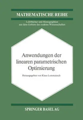 Lommatzsch |  Anwendungen der Linearen Parametrischen Optimierung | eBook | Sack Fachmedien