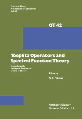 Nikolsky |  Toeplitz Operators and Spectral Function Theory | Buch |  Sack Fachmedien