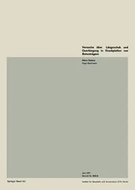 Badawy / Bachmann |  Versuche über Längsschub und Querbiegung in Druckplatten von Betonträgern | eBook | Sack Fachmedien