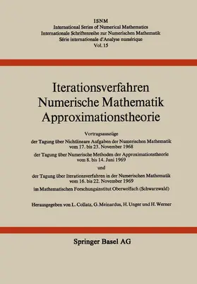 COLLATZ / WERNER / MEINARDUS |  Iterationsverfahren Numerische Mathematik Approximationstheorie | Buch |  Sack Fachmedien