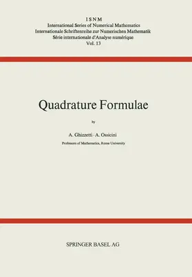 OSSICINI / GHIZZETTI |  Quadrature Formulae | Buch |  Sack Fachmedien