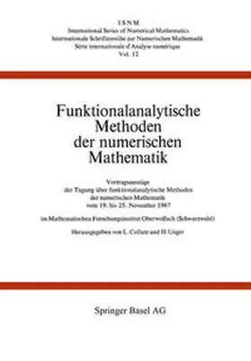 COLLATZ / UNGER |  Funktionalanalytische Methoden der numerischen Mathematik | eBook | Sack Fachmedien